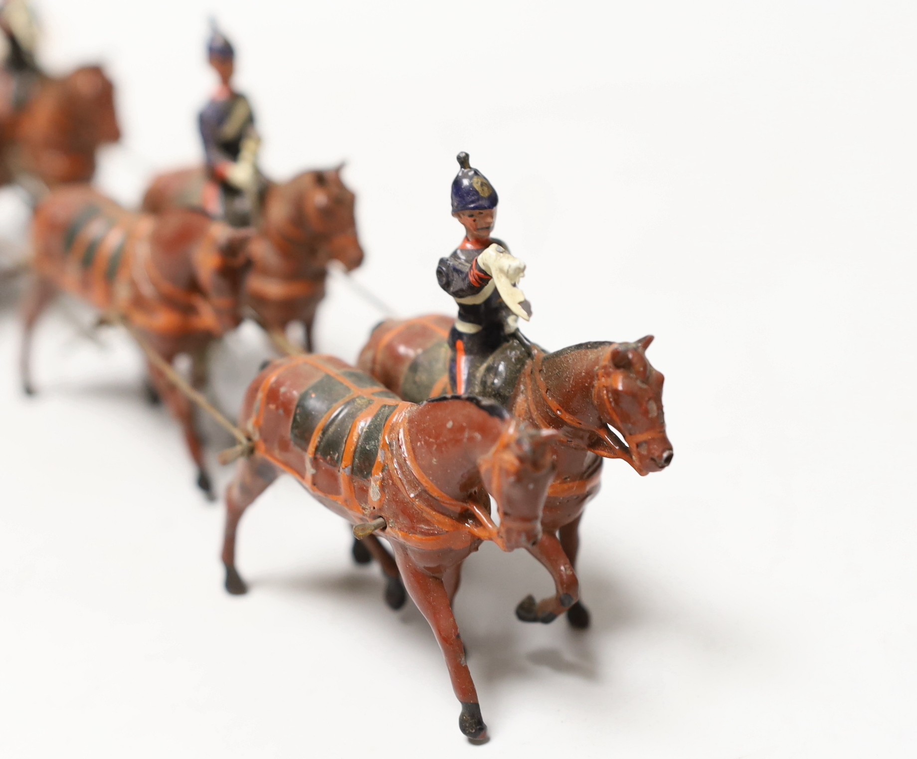 Britains set 144, Royal Field Artillery at the walk, in box, pre-war